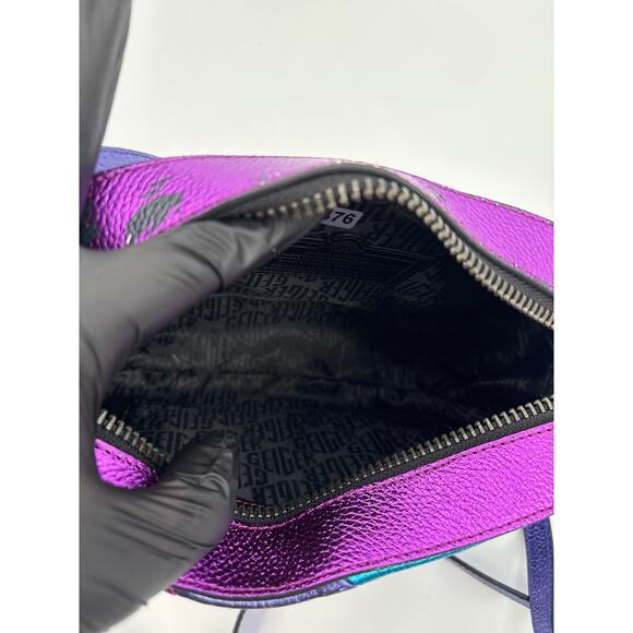 B37 Kurt Geiger Kensington Rainbow Crossbody Shoulder Camera Bag Pebble Leather - Picture 9 of 12